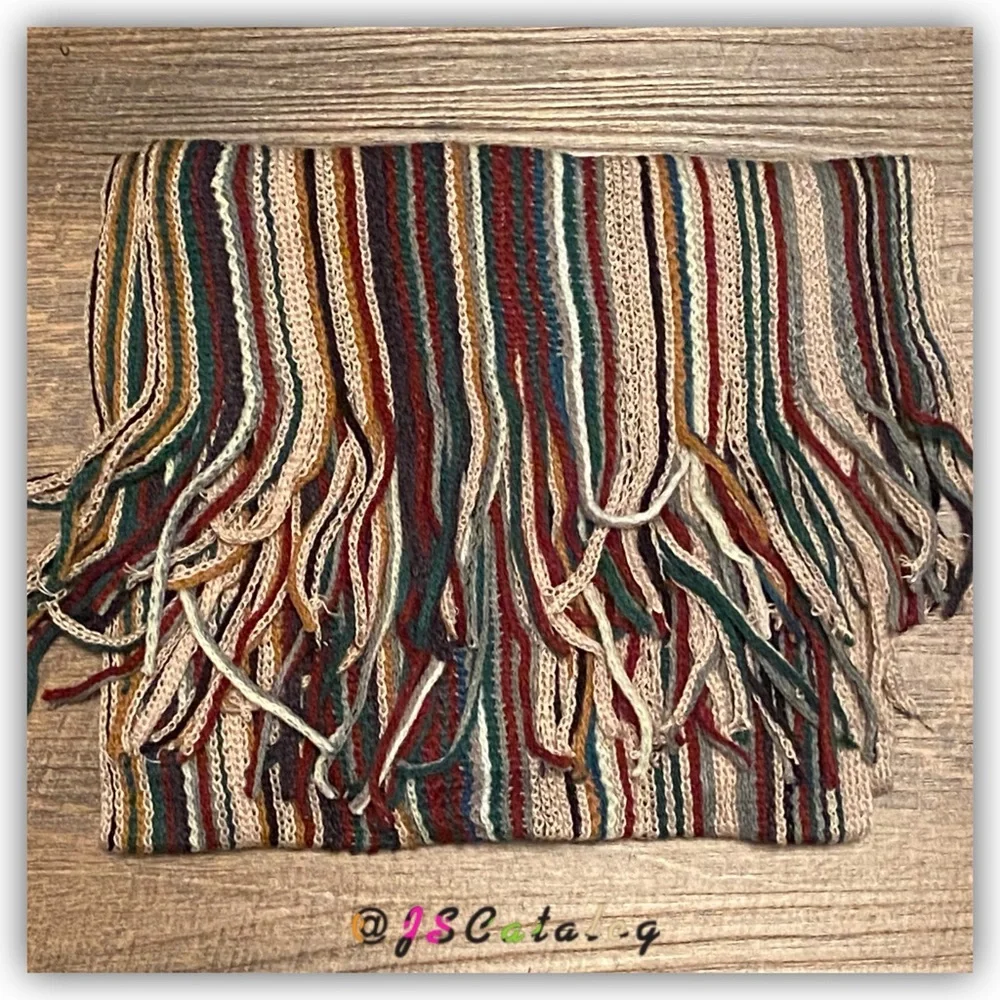 Colorful Striped Knit Scarves